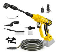 Hidrolimpiadora sin Cable Compatible con batería Dewalt 20V, 750 PSI Hidrolimpiadora portátil de Mano con cañón de Espuma con Boquilla 6 en 1 para Limpieza de Suelos de Coches y Paredes (sin batería)