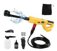 Hidrolimpiadora sin Cable para DeWalt 18-20V Batería, 21000RPM 1000 PSI Hidrolimpiadora portátil de Mano con Boquilla 6 en 1 para Limpiar Suelos de Coches Vallas Paredes (sin batería)