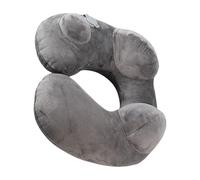 Hiemible Almohada Inflable para Viajes En Avión - Almohada Cervical Hinchable para Viajar - Reposacabezas Ergonómico Manual Portátil con Funda Lavable y Bolsa para Vuelos Largos, Coche y Camping