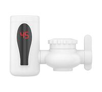 Hiemible Grifo de Agua Caliente,Calentador de Agua Instantáneo sin Tanque - Con Pantalla LED Digital Y 2 Modos Giratorio Para Cocina Lavamanos Zonas Exteriores Apartamentos Pequeños
