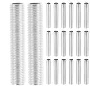 Hierro Galvanizado Conector de Acoplamiento M10x80mm | Rosca Precisa y Diseño Hueco, Extensión Estable para Restauración de Candelabros y Luminarias