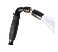 High Sierra® - Cabezal de ducha de mano de metal sólido sin plomo, válvula de goteo integrada, boquilla única patentada que nunca se obstruye. Manguera de ducha y soporte no incluidos. Flujo bajo de