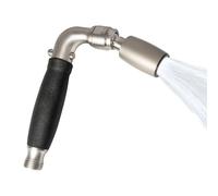 High Sierra® - Cabezal de ducha de mano de metal sólido sin plomo, válvula de goteo integrada, boquilla única patentada que nunca se obstruye. Manguera de ducha y soporte no incluidos. Bajo flujo de