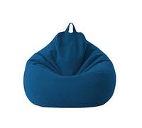 Highdi Funda de Puff sin Relleno Bolsa de Frijoles, Bean Bag Puf Protector de Sofás, Puff Cubierta Moderno para Niños y Adultos, para Sofá Perezoso Cubierta de Sillón (90X110CM,Pana Azul Marino 1)