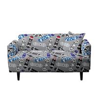 Highdi Funda de Sofá Elástica, 3D Consola de Juego Fundas para Sofá de 1/2/3/4 Plazas, Universal Funda Cubre Sofas Ajustables Protector Cubierta de Muebles (Gris,3 Plazas)