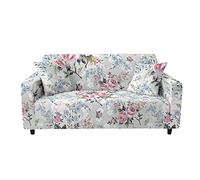 Highdi Funda de Sofá Elástica, Flor Fundas para Sofá de 1/2/3/4 Plazas, Universal Funda Cubre Sofas Ajustables Protector Cubierta de Muebles (1 plazas,Beige)