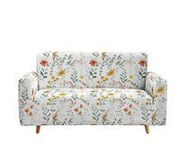 Highdi Funda de Sofá Elástica, Floral Fundas para Sofá de 1/2/3/4 Plazas, Universal Funda Cubre Sofas Ajustables Protector Cubierta de Muebles (Flor Amarilla,2 Plazas)