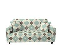 Highdi Funda de Sofá Elástica, Verde Fundas para Sofá de 1/2/3/4 Plazas, Universal Funda Cubre Sofas Ajustables Protector Cubierta de Muebles (Labor de Retazos,4 Plazas)