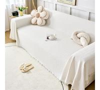 Highdi Funda de Sofá, Estilo Nórdico Sencillo Manta Cubre Sofa Multiusos para 1 2 3 4 Plazas, Mantas Foulard Cómoda Cubrecama Protector Sofa Universal (Blanco,180x340cm)