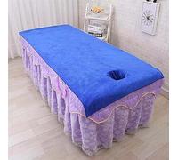 Highdi Sábana de Masaje para SPA Massage Sábana con Agujero De Resto De La Cara Cubierta De La Cama De La Belleza,para Salón Tratamientos de Belleza y Masajes (100 * 200cm,azul real)