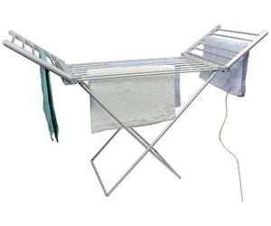 Highlands Secador eléctrico de ropa climatizada plegable secador de energía eficiente, secadora húmeda, estante de caballo, plata