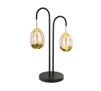 HighLight Golden Egg lámpara de mesa negro/ámbar 45 cm 2 luces metal/vidrio EC:EPREL:1670071