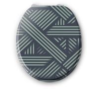 Higiene en el baño con tapa de inodoro de madera y bisagras de acero inoxidable