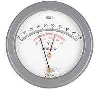 Higrómetro de pelo analógico para montaje en pared, 12,2 cm, color beige | Diseño beige, 12,2 cm de longitud, montaje en pared, soporte de mesa opcional, para construcción robusta