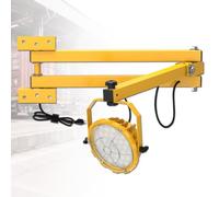 HiJiuAn - Proyector de muelle de brazo articulado de 50 W, iluminación LED para muelle de carga, 6000 lúmenes, cabeza giratoria de 360°, brazo doble plegable de 101,6 cm (40 pulgadas), para remolques