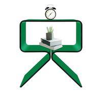 HIJNXG Mesita auxiliar de acrílico de 2 niveles, 39 x 30 x 45 cm, mesitas de noche acrílicas, armario giratorio transparente, mesa de suelo para salón, oficina, dormitorio, restaurante de té (verde)