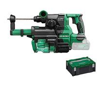 HIKOKI Akku Bohr & Meißelhammer DH1826DAW3Z, SDS-plus (18V, Schlagenergie: 3,2 J, Volllastschlagzahl 2. Gang: 0-4300 min-1) Zubehör im HSCII Koffer, plus 1 Staubabsaugung, OHNE Akku und Ladegerät.
