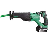 HiKOKI CR18DBLWJZ Sierra de Sable a Batería, Motor Brushless de 18V y 130mm | Sierra recíproca con control electrónico, cambio de hoja sin herramientas, 2 baterías de 5.0Ah, cargador y maletín