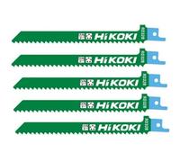 HiKOKI - Juego de hojas de sierra para madera 6 TPI, longitud 150 mm, 5 piezas 752026