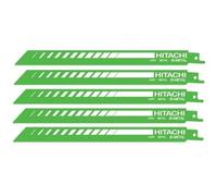 HiKOKI - Juego de hojas de sierra para metal 14 TPI, longitud 225 mm, 5 piezas 752017