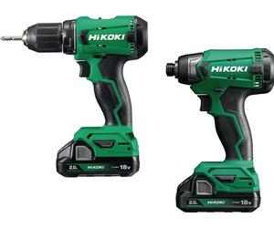 Hikoki KC18DA WAZ, taladro/atornillador combinado a batería, color y verde, forma en L, 3200 revoluciones por minuto, 50 Nm, 350 revoluciones por minuto