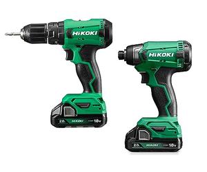 HiKOKI KC18DAWCZ Kit de Herramientas, Taladro y Atornillador de Impacto 18V | Incluye 2 baterías de 2.0 Ah, cargador rápido y maletín de transporte, compatible con gama HiKOKI 18V, peso ligero