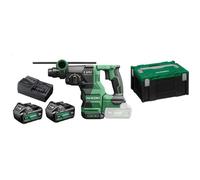 HiKOKI - Martillo combinado con batería de 18 V, 2 baterías de iones de litio de 5,0 Ah, cargador DH1826DAWPZ
