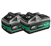 HiKOKI Multi Volt 2X Akku BSL36B18X (18V 5.0 Ah / 36V 2.5 Ah Akku, Li-Ion, 4-Stufen-LED Ladestandskontrolle)