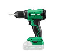 HiKOKI Taladro Atornillador a Batería DS18DAW4Z (18 V, Par de Giros Máximo 50 Nm, Portabrocas de Sujeción Rápida con Capacidad de 2 a 13mm, Luz LED, Sin Batería ni Cargador + Caja de Cartón)