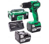 HiKOKI - Taladro atornillador AKU 18V, 2x batería 5,0 Ah Li-Ion, cargador DS18DDWPZ