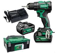 HiKOKI - Taladro atornillador AKU 18V, 2x batería 5,0 Ah Li-Ion, cargador DS18DEWFZ