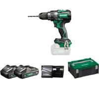 HIKOKI: Taladro atornillador de 18V, modelo DS18DCWHZ, con par de apriete de 140 Nm, 2 baterías de 4,0 Ah y tecnología BL (sin escobillas), compatible con el sistema HITSYSTEM