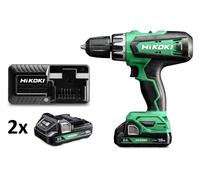 HiKOKI - Taladro percutor AKU 18V, 2 baterías 2,0 Ah Li-Ion, cargador DV18DFWKZ