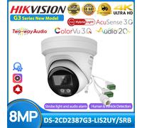Hikvision 4K Dual Light ColorVu Camera DS-2CD2387G3-LIS2UY/SRB Audio Light Alarm