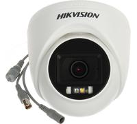 Hikvision DS-2CE76D0T-LPFS(2.8mm) Cámara Turret Fija de Audio con Luz Híbrida Inteligente de 2MP