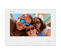 Hikvision Monitor interior con pantalla táctil de 7 pulgadas para videoportero HD 2 hilos, Blanco