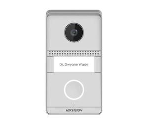 Hikvision Panel exterior de 1 botón videoportero villa 2 hilos, cámara 2M antivandálico IK07 IP65
