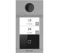 Hikvision Panel exterior WiFi de 2 botones, cámara 2MP y lector Mifare