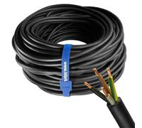 Hilark Cable de goma negro H07RN-F 4x2,5 mm² 4g2,5 mm Cable de goma para uso en exteriores (15 metros, Negro)