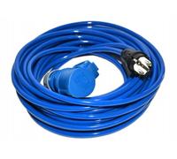 Hilark Cable Tech Extensión eléctrica H07BQ-F 3g2,5 mm (3x2,5 mm), Enchufe Industrial CEE Enchufe de 3 Pines Adaptador para Camping Caravana o Barco, astillero (10 Metros, Azul)