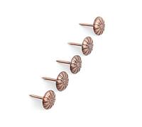 Hilitand 100 tachuelas vintage elegantes para tapicería, clavos para muebles, remache de sofá, pines de tapicería, tachuelas para manualidades, latón antiguo (11 x 16 mm), herramienta de remache