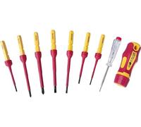Hilka 34489009 - Juego de destornilladores para electricistas de hoja rápida VDE de 9 piezas
