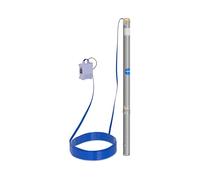 Hillvert Bomba de agua sumergible para pozos Caudal máx.: 3.800 l/h, 750 W, Profundidad máx.: 85 m, Ø 70 mm, In aja de control, Acero inoxidable
