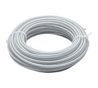 Hilo de nailon reforzado con acero, 3,0 mm, cable de desbrozadora duradero con núcleo de alambre para césped denso y malas hierbas, resistente para el cuidado del jardín y el paisajismo (A)