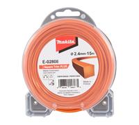 Hilo desbrozadora makita e-02808 cuadrado 2.4mm x 15m: corte potente y