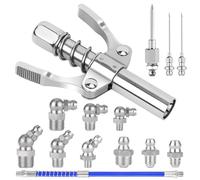 HIMOMO Pistola De Engrase Boquilla con 30 Cm Manguera, 60 Piezas Engrasadores De Grasa, Acoplador para Pistola Engrasadora para Todo Tipo De Pistola Engrasadora