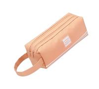 HINAYOSAN Estuche multifuncional de gran capacidad para bolígrafos de doble capa, compartimentos grandes, bolsas de lona para estudiantes con doble cremallera, b