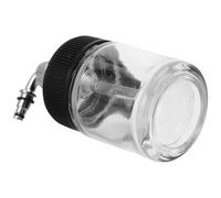 HINTRMENT Botellas de 22 de Aerógrafo de Transparente Recargables Adaptador de Tapa, Compatibles la Mayoría de de Aerógrafos para Pintura Profesional