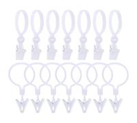 HINTRMENT Clips para Cortinas Anillas 80 Piezas Pinzas para Cortinas de Baño, Visillos y Puertas, Anillos Estables para Barras