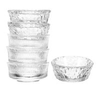 HINTRMENT Juego de 6 Tazones de Vidrio para Aperitivos y Platos de Vinagre, Diseño Delicado y Elegante, Resistentes y Cómodos para Servir Postres y Snacks